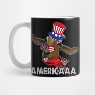 4th of July Funny T-Shirt Patriotic Shirt Sunglasses Goat Mug